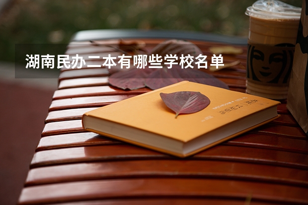 湖南民办二本有哪些学校名单