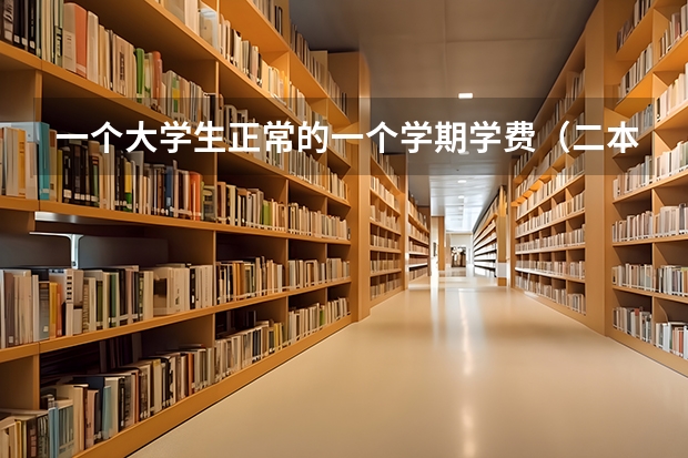 一个大学生正常的一个学期学费（二本），还有生活开销至少要多少钱一共？
