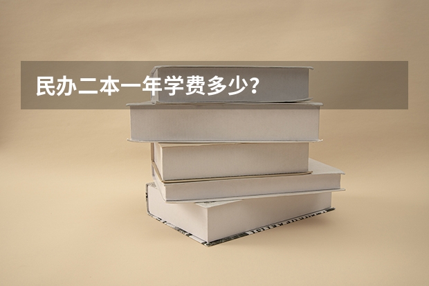 民办二本一年学费多少？