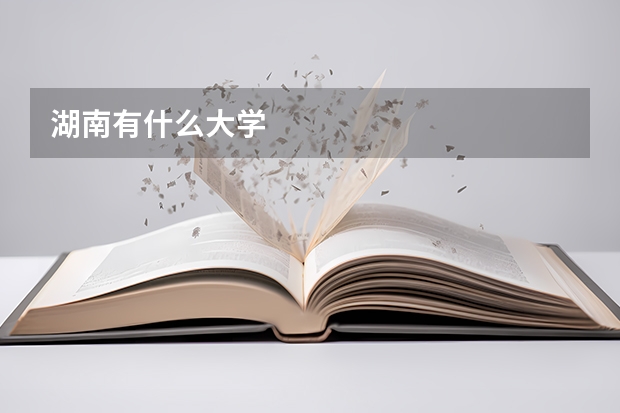 湖南有什么大学