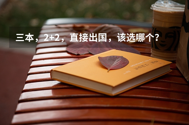 三本,2+2,直接出国,该选哪个?