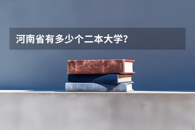 河南省有多少个二本大学？