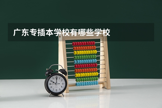 广东专插本学校有哪些学校