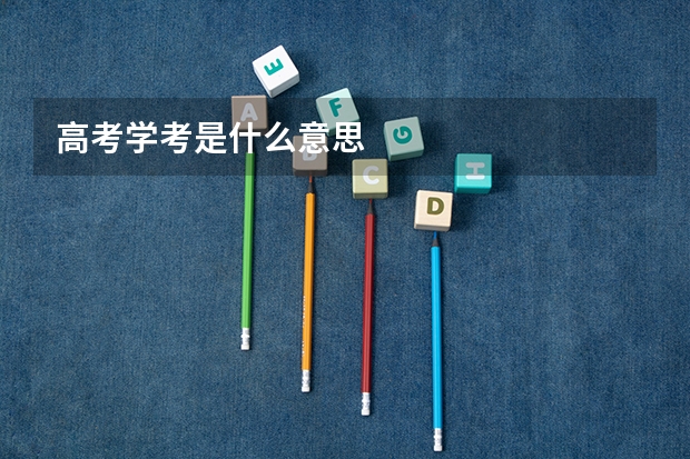 高考学考是什么意思
