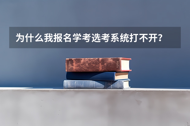 为什么我报名学考选考系统打不开?