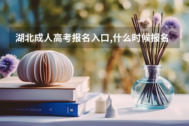 湖北成人高考报名入口,什么时候报名?