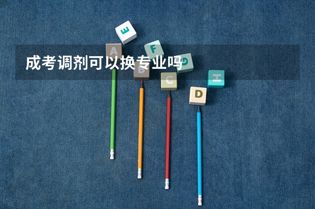 成考调剂可以换专业吗