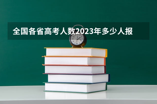 全国各省高考人数2023年多少人报名