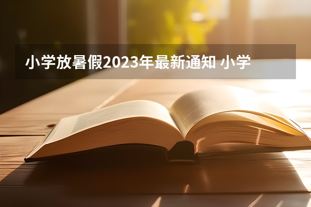 小学放暑假2023年最新通知 小学2023年暑假什么时候放假呢