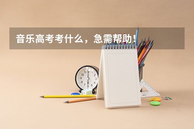 音乐高考考什么，急需帮助！