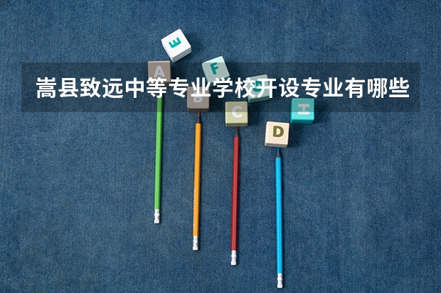 嵩县致远中等专业学校开设专业有哪些 嵩县致远中等专业学校招生计划