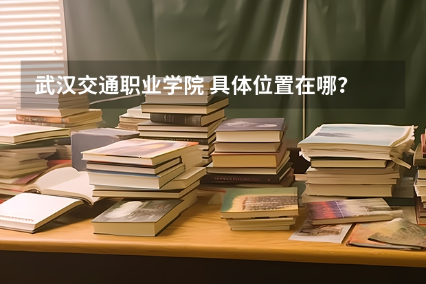 武汉交通职业学院 具体位置在哪？