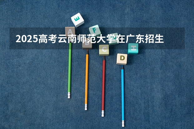 2025高考云南师范大学在广东招生计划