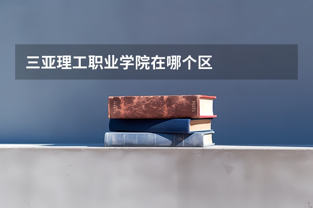 三亚理工职业学院在哪个区