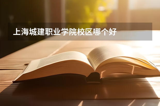 上海城建职业学院校区哪个好