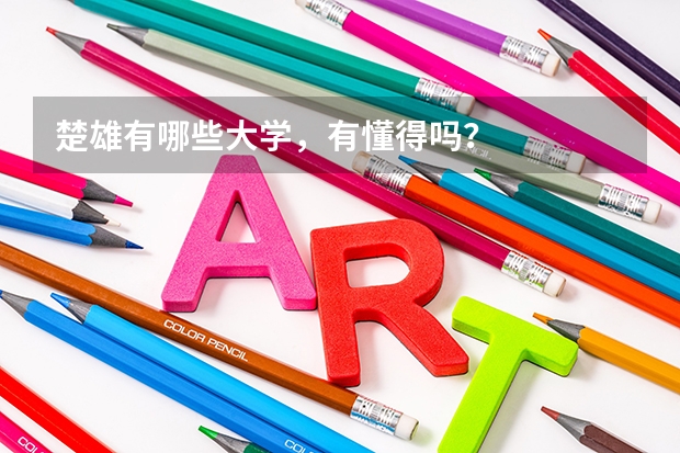 楚雄有哪些大学，有懂得吗？