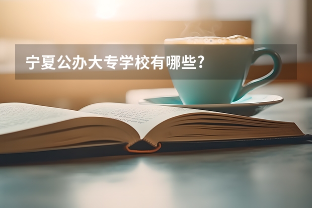 宁夏公办大专学校有哪些?