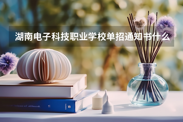 湖南电子科技职业学校单招通知书什么时候发放