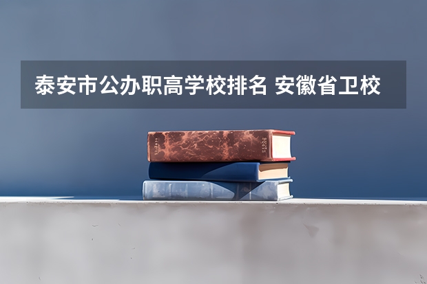 泰安市公办职高学校排名 安徽省卫校排名前十名